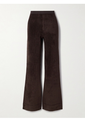 Proenza Schouler White Label - Evie Chenille Flared Pants - Brown - xx small,x small,small,medium,large,x large