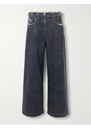 The Attico - Coated Boyfriend Jeans - Blue - 24,25,26,27,28,29,30,31