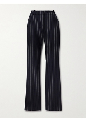 NINA RICCI - Pinstriped Wool-blend Twill Straight-leg Pants - Blue - FR 34,FR 36,FR 38,FR 40,FR 42,FR 44