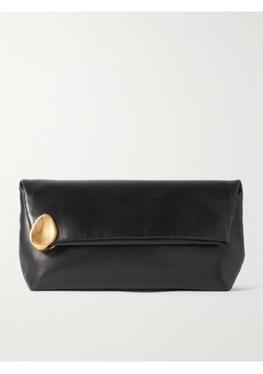 Jil Sander - Embellished Leather Clutch - Black - One size