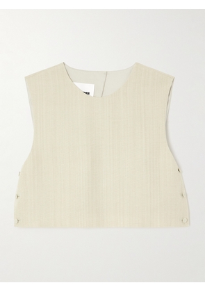 Jil Sander - Cropped Woven Vest - Neutrals - FR 36,FR 38