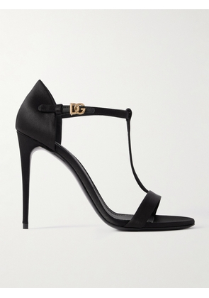 Dolce & Gabbana - Satin Sandals - Black - IT36,IT36.5,IT37,IT37.5,IT38,IT38.5,IT39,IT39.5,IT40,IT41