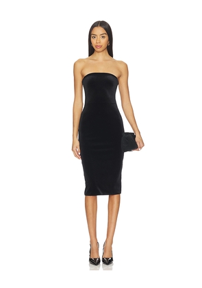 Commando Velvet Strapless Midi Dress in Black. Size L. Also in S, M.