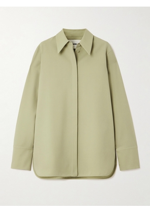 Jil Sander - Wool-twill Shirt - Green - FR 30,FR 32,FR 34,FR 36,FR 38,FR 40,FR 42,FR 44