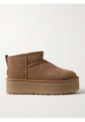 UGG - Classic Ultra Mini Platform Shearling Boots - Brown - US5,US6,US7,US8,US9,US10,US11