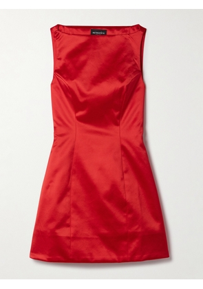 Retrofête - Livle Duchesse-satin Mini Dress - Red - xx small,x small,small,medium,large,x large