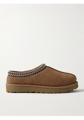 UGG - Tasman Embroidered Shearling Slippers - Brown - US5,US6,US7,US8,US9,US10,US11