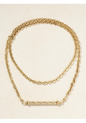 Marie Lichtenberg - Candy Cane 18-karat Gold Diamond Necklace - One size