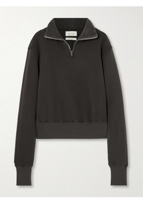 Les Tien - Bailey Cropped Cotton-jersey Sweatshirt - Black - x small,small,medium,large,x large