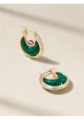 L’Atelier Nawbar - Diana Big 18-karat Gold Multi-stone Earrings - One size