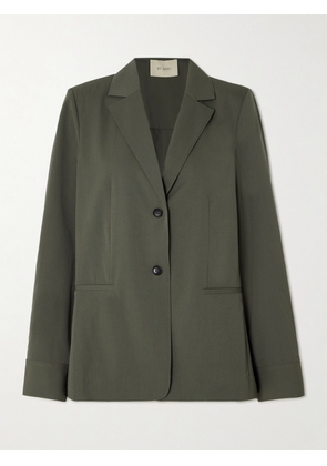 ST. AGNI - Paneled Wool-blend Twill Blazer - Green - x small,small,medium,large,x large
