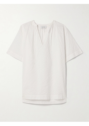 Matteau - Crochet-trimmed Organic Cotton-voile Mini Dress - White - 1,2,3,4,5,6