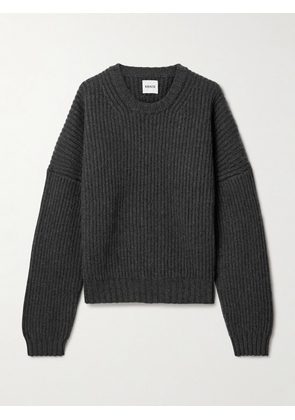 KHAITE - Manuela Ribbed Cashmere Sweater - Gray - x small,small,medium,large