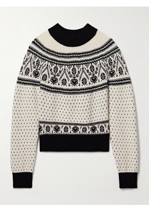 KHAITE - Guy Intarsia Cashmere-blend Sweater - Cream - x small,small,medium,large,x large