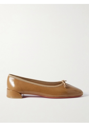 Christian Louboutin - Sweetie Jane Patent-leather Flats - Neutrals - IT35,IT36,IT36.5,IT37,IT37.5,IT38,IT38.5,IT39,IT39.5,IT40,IT40.5,IT41,IT41.5,IT42