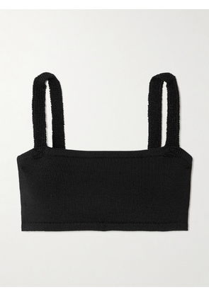 Calle Del Mar - Ribbed-knit Bandeau Top - Black - small,medium,large,x large