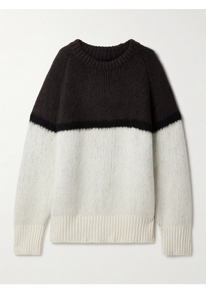 KHAITE - Martina Oversized Ribbed Cashmere And Mohair-blend Sweater - Brown - x small,small,medium,large