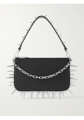 Christian Louboutin - Loubila Mini Spiked Leather Shoulder Bag - Black - One size