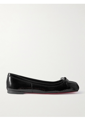 Christian Louboutin - Mamadrague Crinkled Patent-leather Ballet Flats - Black - IT35,IT36,IT36.5,IT37,IT37.5,IT38,IT38.5,IT39,IT39.5,IT40,IT40.5,IT41,IT41.5,IT42