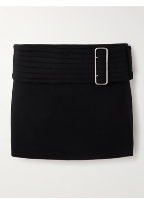 Ferragamo - Belted Wool And Cashmere-blend Mini Skirt - Black - IT38,IT40,IT42,IT44