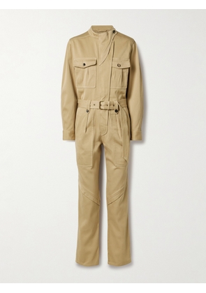 Isabel Marant - Jelica Belted Cotton-twill Jumpsuit - Neutrals - FR 34,FR 36,FR 38,FR 40,FR 42