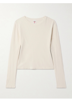 RE/DONE - + Hanes 90s Baby Cotton-jersey T-shirt - White - x small,small,medium,large