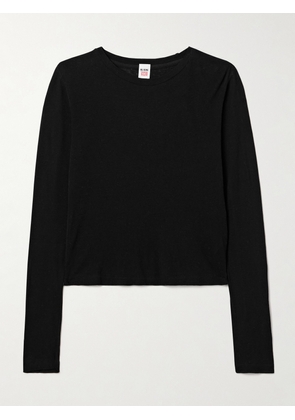 RE/DONE - + Hanes 90s Baby Cotton-jersey T-shirt - Black - x small,small,medium,large