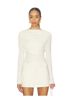 Camila Coelho Eliana Top in Ivory. Size L. Also in S, XL.