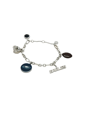 BaubleBar Philadelphia Eagles Charm Bracelet in Metallic Silver.