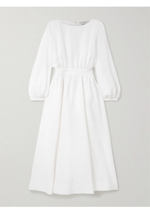 Gabriela Hearst - Ahmose Gathered Aloe Linen Maxi Dress - White - IT36,IT38,IT40,IT42,IT44,IT46,IT48