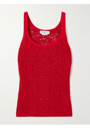 Gabriela Hearst - Pontus Crocheted Wool And Silk-blend Tank - Red - x small,small,medium,large,x large