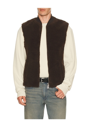 ALLSAINTS Otis Vest in Brown. Size L. Also in M, S, XL/1X.