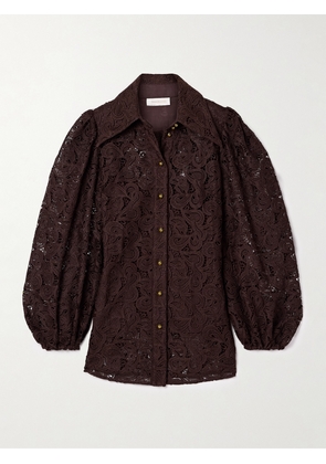 Zimmermann - Illustration Guipure Lace Blouse - Brown - 00,1,2,3,4