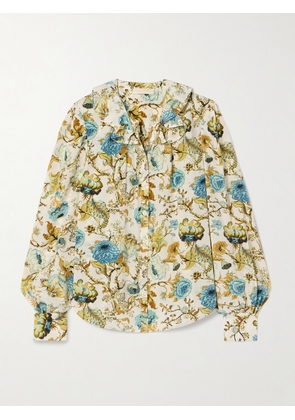 Ulla Johnson - Vernon Ruffled Floral-print Silk Crepe De Chine Blouse - Multi - US0,US2,US4,US6,US8,US10,US12,US14,US16