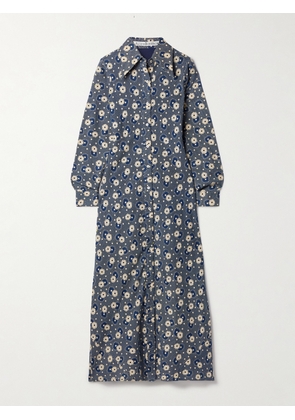 ALIX OF BOHEMIA - Lotte Jacquard-knit Wool And Cotton-blend Maxi Dress - Blue - x small,small,medium,large,x large
