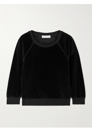 Suzie Kondi - Saba Cotton-blend Velour Sweatshirt - Black - x small,small,medium,large,x large