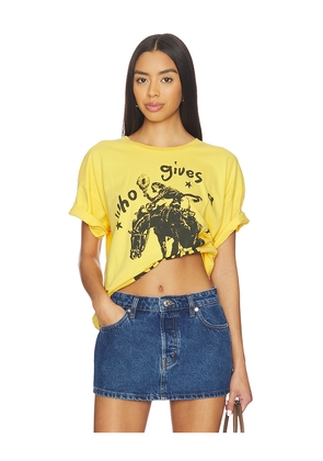 DAYDREAMER Who Gives A Buck Merch Tee in Yellow. Size L. Also in XS, S, M, XL.