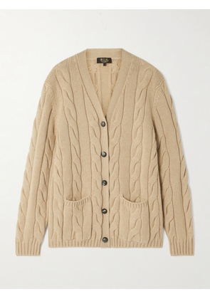 Loro Piana - Napier Cable-knit Cashmere Cardigan - Neutrals - x small,small,medium,large,x large