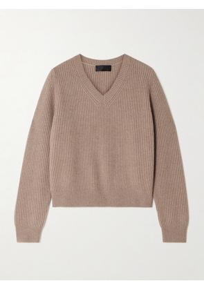Nili Lotan - Korina Ribbed Cashmere Sweater - Brown - x small,small,medium,large,x large