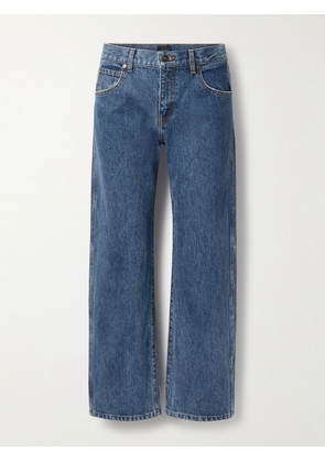KHAITE - Kerrie Distressed Low-rise Straight-leg Jeans - Blue - 24,25,26,27,28,29,30,31,32