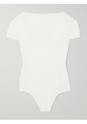 KHAITE - Basile Knitted Bodysuit - White - x small,small,medium,large,x large