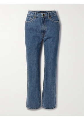 KHAITE - Abigail Cropped High-rise Straight-leg Jeans - Blue - 24,25,26,27,28,29,30,31,32