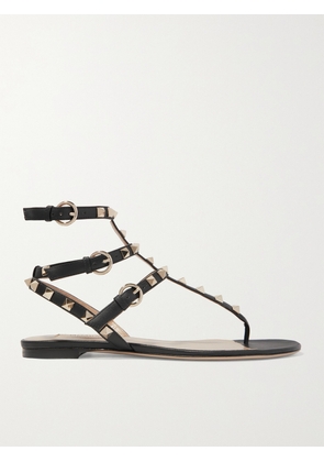 Valentino Garavani - The Rockstud Leather Sandals - Black - IT35,IT36,IT36.5,IT37,IT37.5,IT38,IT38.5,IT39,IT39.5,IT40,IT40.5,IT41,IT41.5,IT42