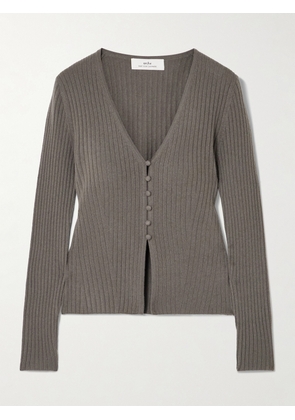 Arch4 - New Cami Ribbed Cashmere Cardigan - Green - x small,small,medium,large,x large