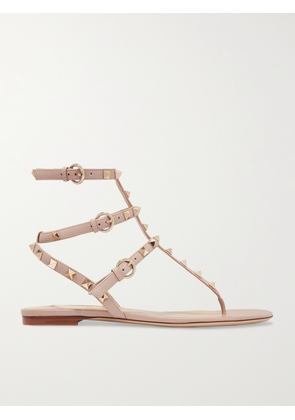 Valentino Garavani - Valentino Garavani Rockstud Leather Sandals - Pink - IT35,IT36,IT36.5,IT37,IT37.5,IT38,IT38.5,IT39,IT39.5,IT40,IT40.5,IT41,IT41.5,IT42