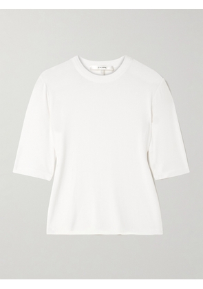 FRAME - Ribbed Stretch-modal T-shirt - White - xx small,x small,small,medium,large,x large