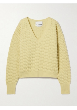 SASUPHI - Textured Merino Wool And Cashmere-blend Sweater - Yellow - IT36,IT38,IT40,IT42,IT44,IT46