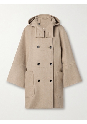 Max Mara - Arturo Double-breasted Hooded Wool And Cashmere-blend Coat - Neutrals - UK 4,UK 6,UK 8,UK 10,UK 12,UK 14