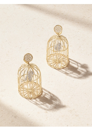 Sydney Evan - Albert Cage Large 14-karat Yellow And White Gold Diamond Earrings - One size