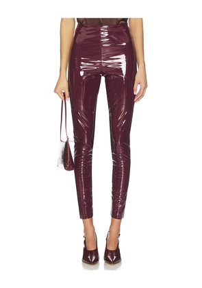 Commando Faux Patent Leather Legging in Burgundy. Size M. Also in L, S, XS.